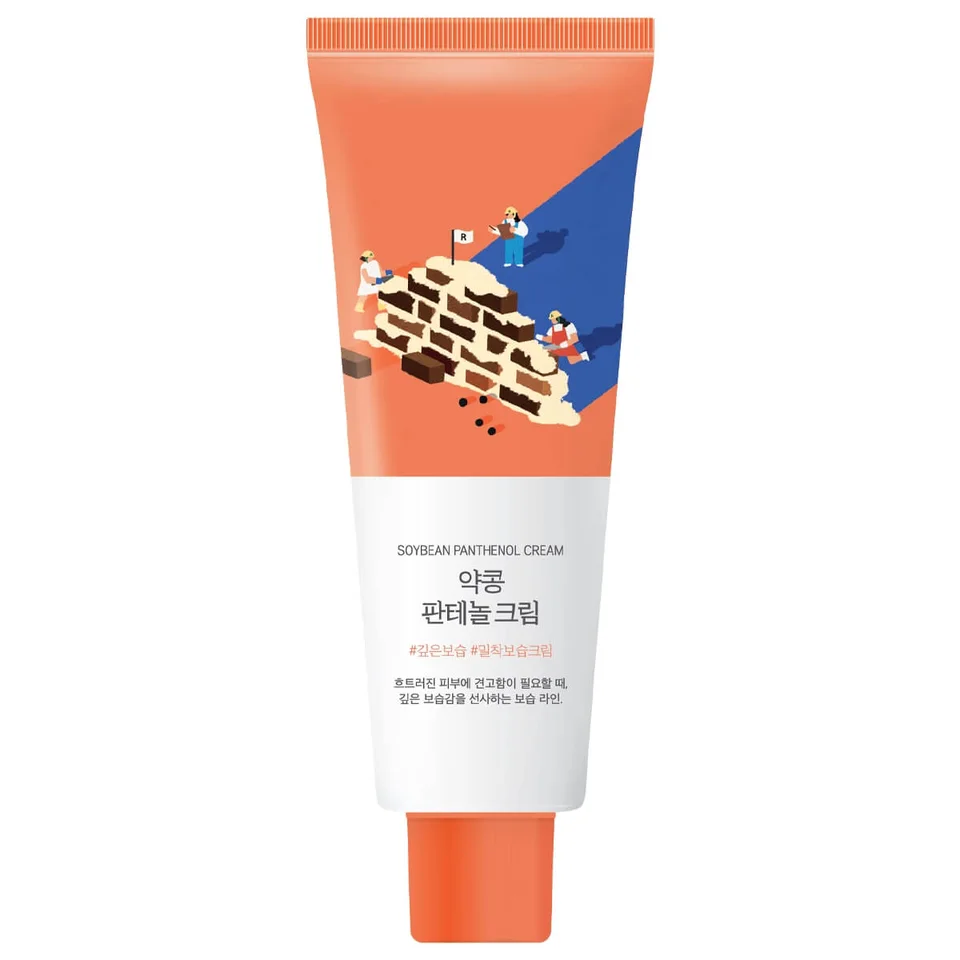 Барьерный крем с чёрной соей и пантенолом Soybean Panthenol Cream 80 мл Round LAB
