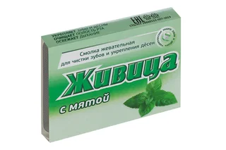 Смолка жевательная из смолы лиственницы, 5 шт, Мята