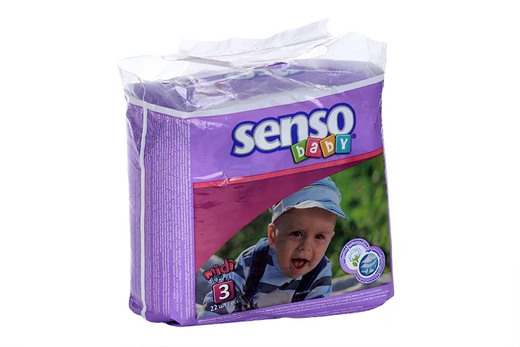 Подгузники Senso baby Midi крем-бальз (4-9 кг) 22 шт