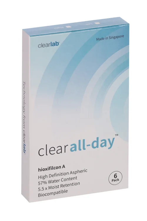 Линзы Clearlab Clear all-day контактные R 8,6 (диоптрия -3,75) 6 шт