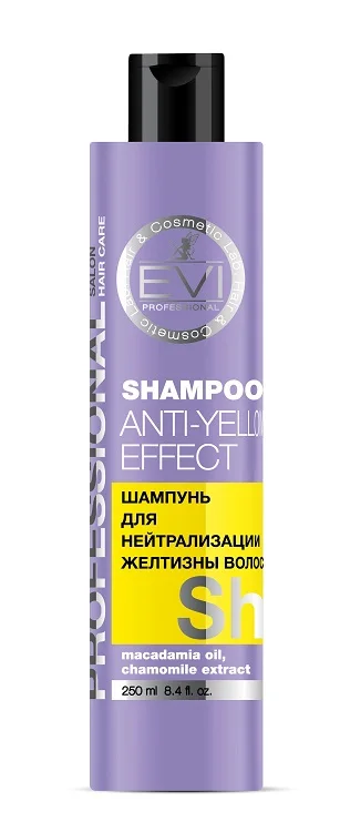 Шампунь EVI Professional Серебристый для нейтрализации желтизны волос 250 мл