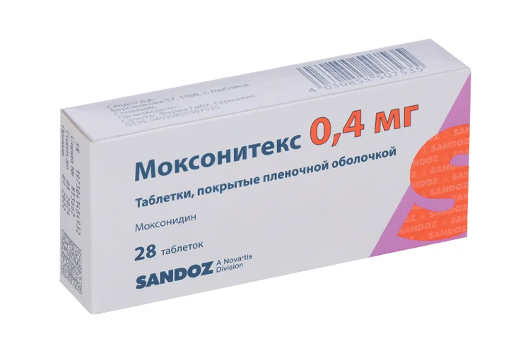 Моксонитекс таблетки 0.4 мг 28 шт
