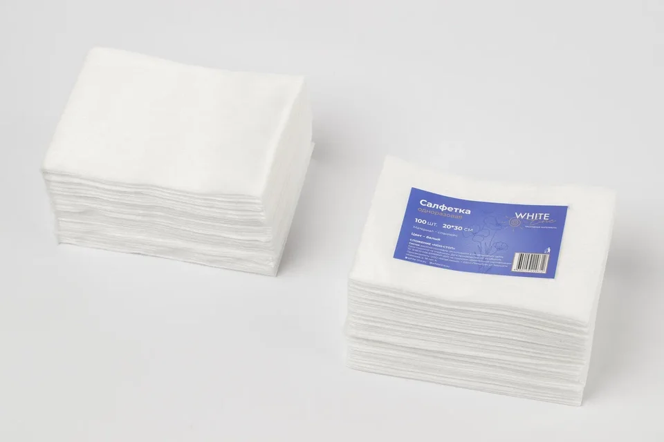Салфетка 20*30 пачка White line белый, 100штук