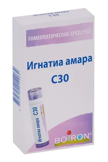 Гомеопатические монокомпонент препараты растительн происхожд 4 гр гранулы гомеопатические C30 Игнатиа Амара