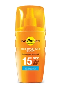 Спрей солнцезащитный Биокон SPF-15 160 мл