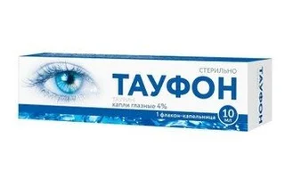 Тауфон капли глазные 4% флакон 10 мл 3 шт