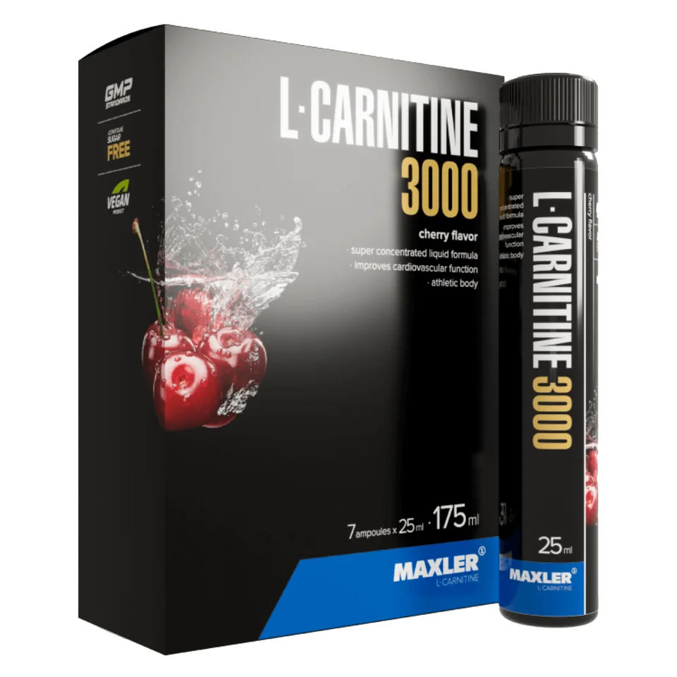 L-Карнитин 3000, со вкусом Вишня, 7*25 мл, Maxler