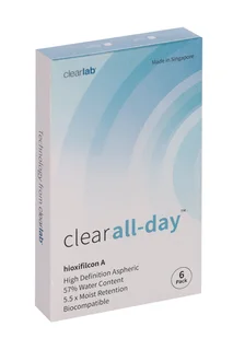 Линзы Clearlab Clear all-day контактные R 8,6 (диоптрия -1,25) 6 шт
