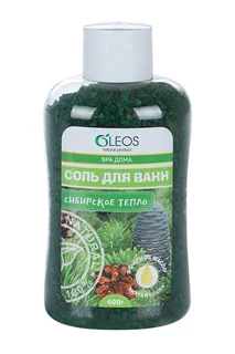 Соль для ванн Сибирское тепло морская 400 гр