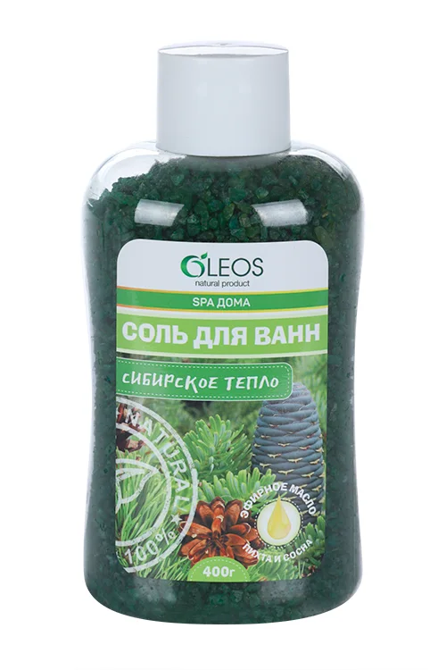 Соль для ванн Сибирское тепло морская 400 гр