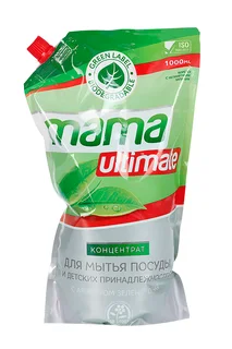 Концентрат Mama Ultimate для мытья посуды и дет принадлежн с аром зеленого чая 1 л
