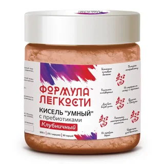 Кисель «Умный» с пребиотиками Клубничный 300 гр Формула легкости