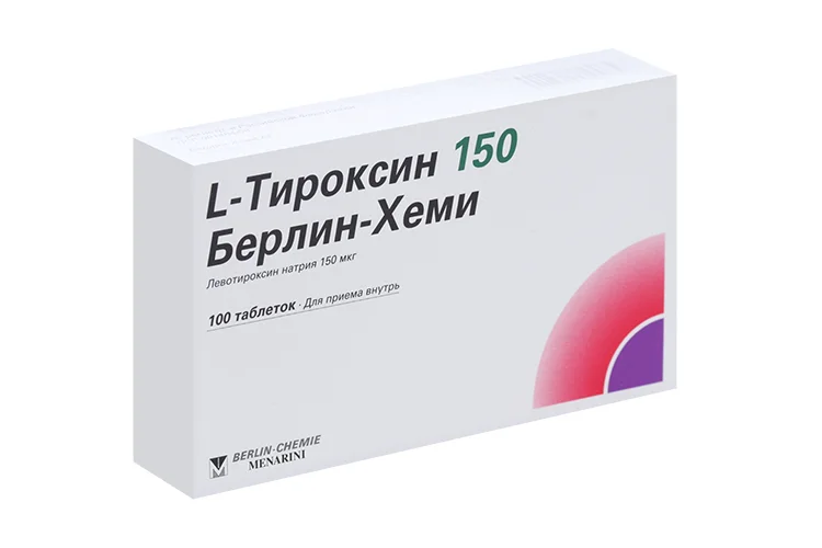 Л-Тироксин 150 Берлин-Хеми 150 мкг 100 шт таблетки таблетки 150 мкг 100 шт