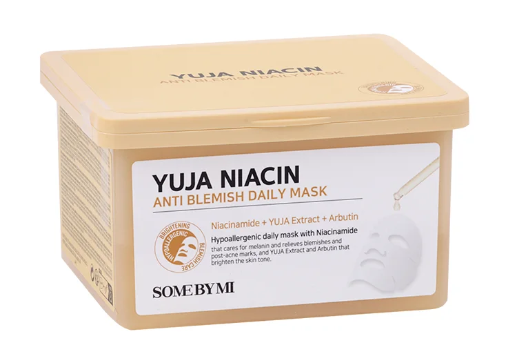 Маска Some By Mi Yuja Niacin Anti Blemish ткан юдзу / ниацинамид ежедневн для лица, 30 шт