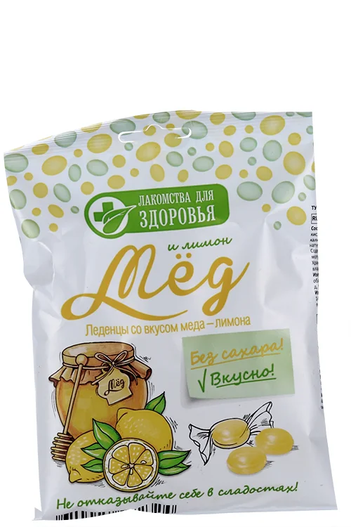 Леденцы Лакомства для Здоровья мед и лимон без сахара