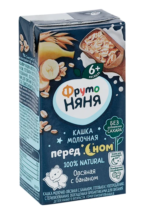 Кашка Фрутоняня овсяная молоко / банан 0,2 л жидкая