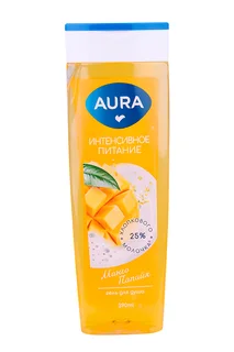 Гель для душа Aura Манго / папайя 390 мл