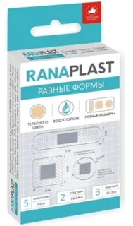 Ранапласт Пластырь 3-Х Размеров Водостойкий 10 шт