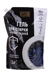 Гель для стирки Vestar для черных тканей 1,2 л, дой-пак