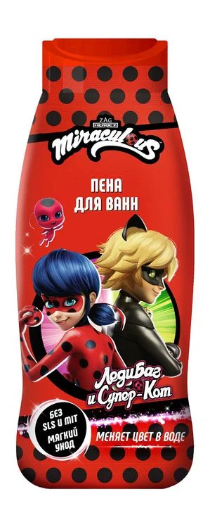 Пена Miraculous Леди баг и Супер кот дет для ванн, 400 мл
