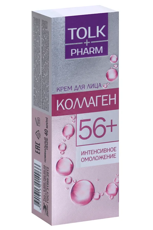 Крем Tolk Pharm+Pharm для лица коллаген интенсивное омоложение 40 мл