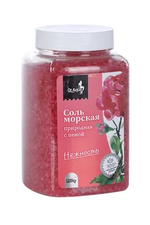 Соль для ванн Dr Aqua Релакс морская с пеной Нежность роза 750 гр