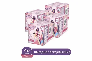 Прокладки Систерс ультра лайт мягкая поверхность 40 шт (10×4)