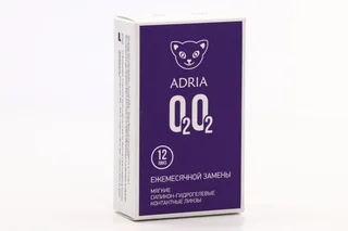 Контактные линзы Adria O2O2 мягкие / силикон-гидрогелевые / ежемесячные -4,00/14,2/8,6 12 шт