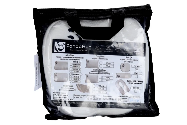 Подушка PandaHug classic Baby с эффектом памяти 24×24×3 см