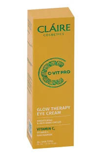 Крем Claire Cosmetics Glow therapy c-vit pro для кожи вокруг глаз 15 мл