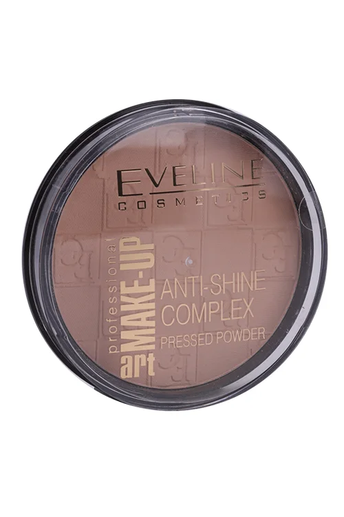 Пудра Eveline Anti-Shine complex матир минеральная с шелком тон 35 Золотистый беж 14 гр