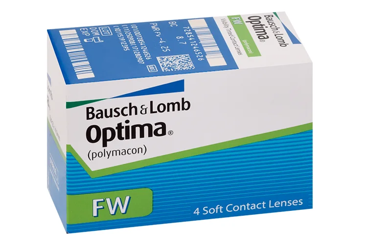 Линзы Bausch+Lomb Optima FW контактные R 8,7 (диоптрия -4,25) 4 шт