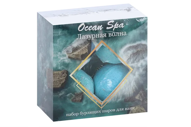 Набор Катрин бурлящие шары для ванн Ocean Spa лазурная волна, 40 г, 4 шт