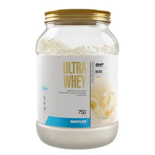 Сывороточный протеин Ультра Вэй (Ultra Whey), вкус Банановый молочный коктейль, 750 г, Maxler