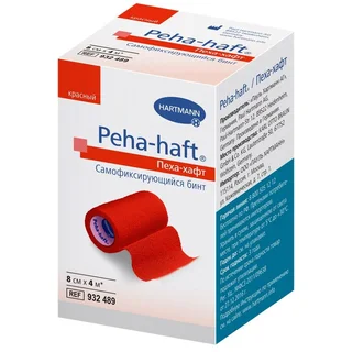 Пеха-Хафт Бинт Эластичный Когезивный 8 см × 4 м Красный