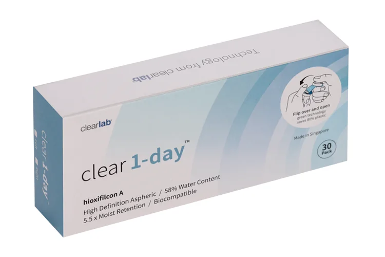 Линзы Clearlab Clear 1-day контактные R 8,7 (диоптрия -0,5) 30 шт