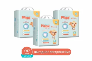 Подгузники-трусики детские Пикул Комфорт XL (15-25 кг) 60 шт (20×3)