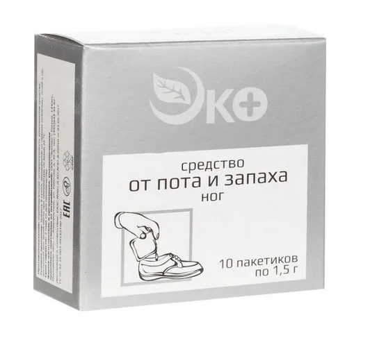 Средство от пота и запаха для ног, 1,5 г, 10 шт