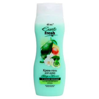 Крем-гель для душа Авокадо и Жасмин Exotic Fresh 515 мл Витэкс