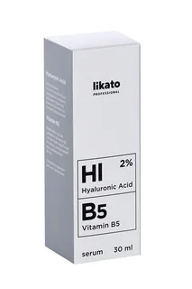 Сыворотка Likato Professional для лица с гиалуроновой кислотой / витамином В5 30 мл
