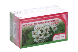 Боярышник кроваво-красный цветки 1,5 гр 20 шт сырье растительное-порошок