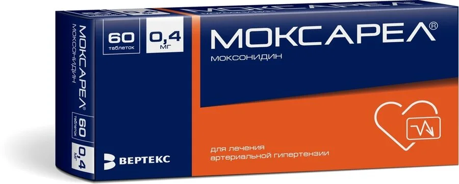 Моксарел таблетки 0.4 мг 60 шт