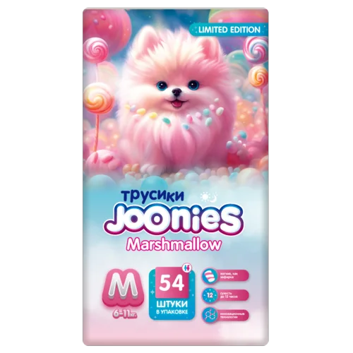 Подгузники-трусики Джунис Marshmallow M (6-11 кг) 54 шт