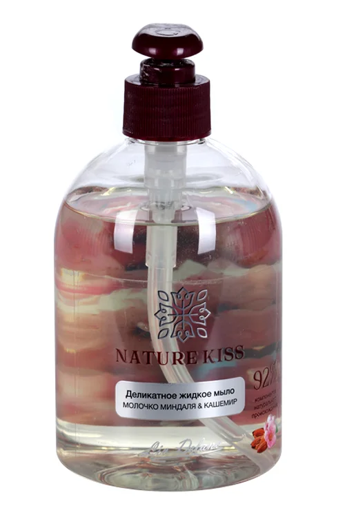 Мыло жидкое Nature Kiss Молочко миндаля и кашемир деликат 480 мл