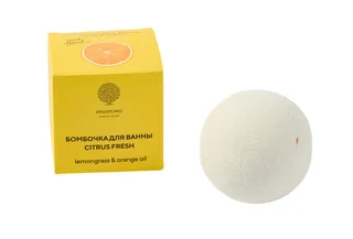 Бомбочка Epsom pro Citrus fresh с цедрой лим / маслом апельс и лемонграсса / англ солью 150 гр