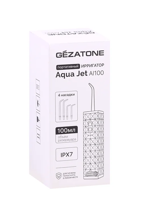 Ирригатор Gezatone Aqua Jet AI100 портативный для полости рта