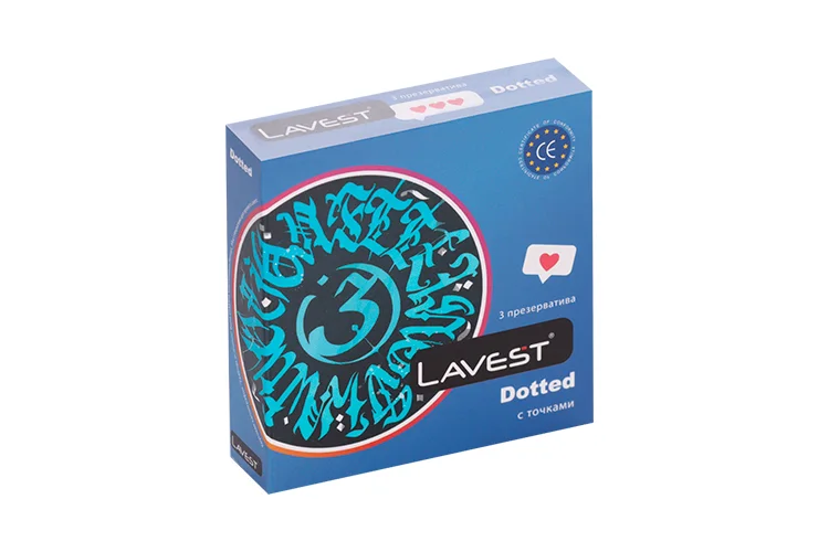 Презервативы Lavest Dotted с точками 3 шт