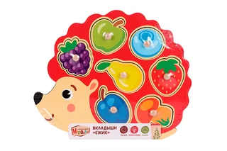 Игрушка Mapacha Вкладыши Ежик для игр деревянная