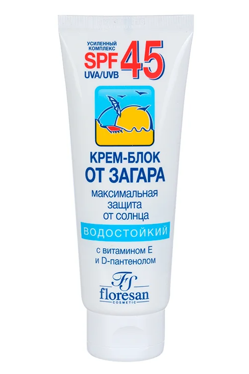 Крем-блок Флоресан для лица от загара SPF45 60 мл