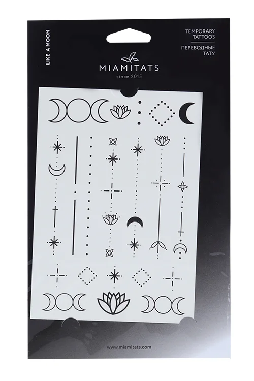 Тату переводные Miamitats Like a moon (middle) (4079)